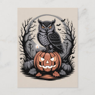 Gruselige Halloween-Nacht-Postkarte Postkarte