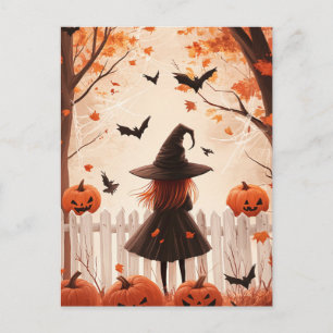 Gruselige Halloween-Nacht-Postkarte Postkarte