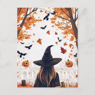 Gruselige Halloween-Nacht-Postkarte Postkarte