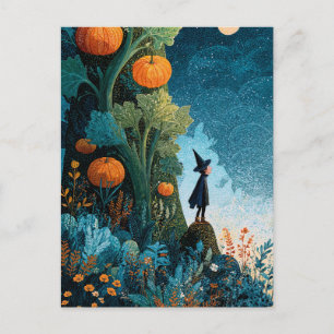 Gruselige Halloween-Nacht-Postkarte Postkarte