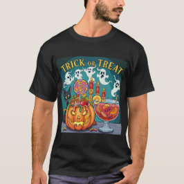 Gruselige Halloween-Nacht: Unheimlicher Baum und K T-Shirt