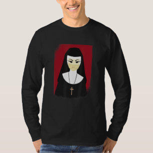 Gruselige Halloween Nonne Horror Gruseliger Faschi T-Shirt