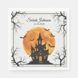 gruselige Halloween-Papier-Servietten, süße Geiste Serviette