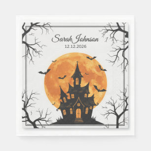 gruselige Halloween-Papier-Servietten, süße Geiste Serviette