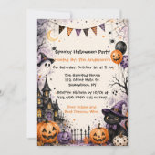 Gruselige Halloween-Party Einladung (Vorderseite)