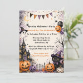 Gruselige Halloween-Party Einladung (Stehend Vorderseite)
