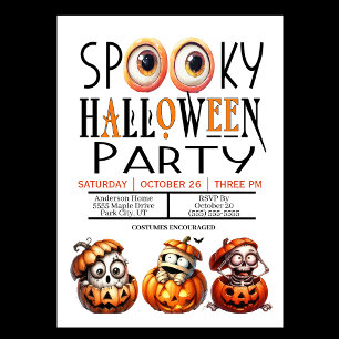 Gruselige Halloween-Party Einladung