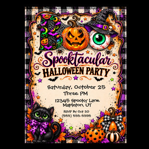 Gruselige Halloween-Party Einladung