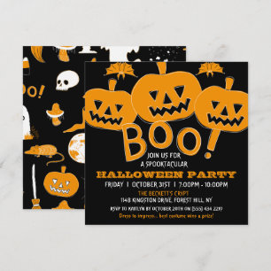Gruselige Halloween-Party Einladung