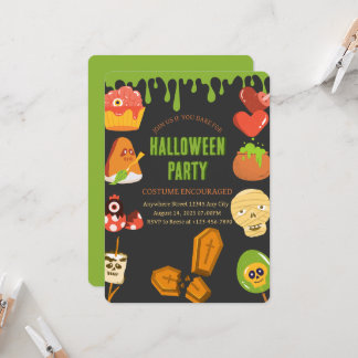 Gruselige Halloween-Party-Einladung Einladung
