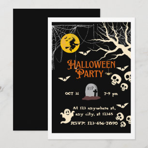 Gruselige Halloween-Party-Einladung Einladung