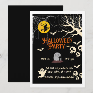 Gruselige Halloween-Party-Einladung Einladung