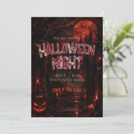 Gruselige Halloween-Party-Einladung Einladung