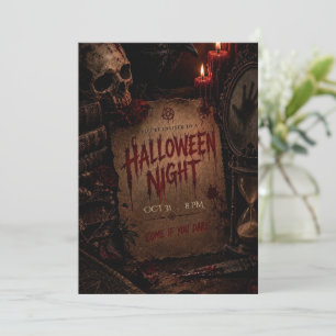 Gruselige Halloween-Party-Einladung Einladung