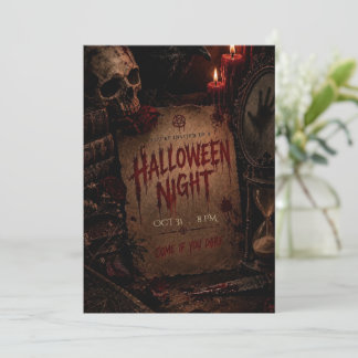 Gruselige Halloween-Party-Einladung Einladung