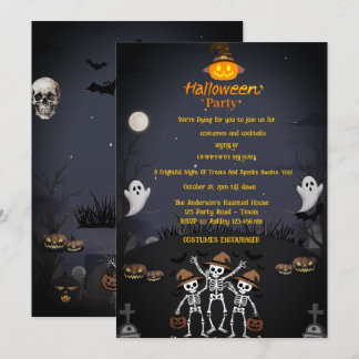 Gruselige Halloween-Party-Einladung Einladung