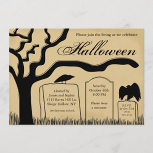 Gruselige Halloween-Party-Einladung Einladung