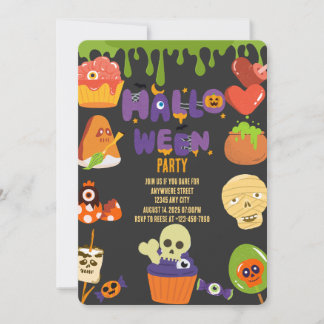Gruselige Halloween-Party-Einladung Einladung