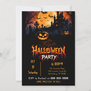 Gruselige Halloween-Party-Einladung Einladung