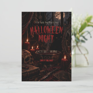 Gruselige Halloween-Party-Einladung Einladung
