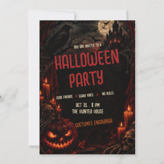 Gruselige Halloween-Party-Einladung Einladung