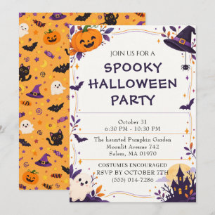 Gruselige Halloween-Party-Einladung – Spaß & Unhei Einladung