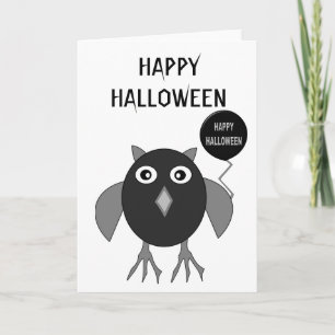 Gruselige Halloween-Party-Eule-Karte nach Maß Karte