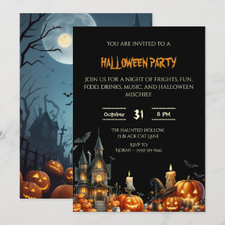 Gruselige Halloween-Party für Erwachsene Einladung