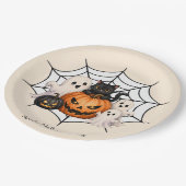 Gruselige Halloween-Party Pappteller (Schrägansicht)