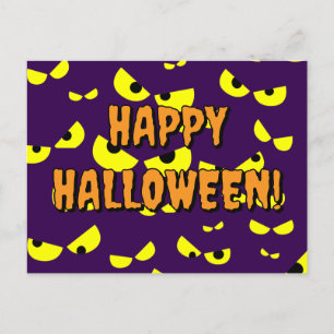 Gruselige Halloween-Party-Postkartenvorlage Postkarte