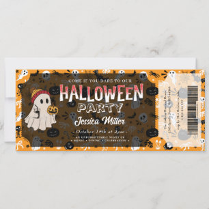 Gruselige Halloween-Party-Ticket-Einladung Einladung