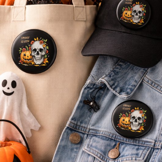 Gruselige Halloween-Saison Button