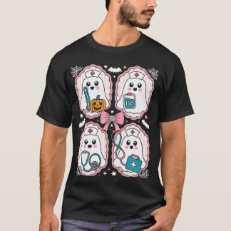 Gruselige Halloween-Saison Geisterkrankenschwester T-Shirt