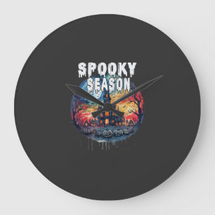 Gruselige Halloween-Saison Große Wanduhr