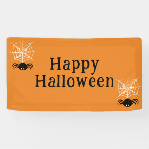 Gruselige Halloween-Spinnen-Illustration Banner