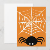 Gruselige Halloween-Spinnen-Illustration Einladung (Vorne/Hinten)