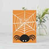 Gruselige Halloween-Spinnen-Illustration Einladung (Stehend Vorderseite)