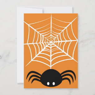 Gruselige Halloween-Spinnen-Illustration Einladung