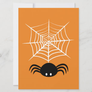 Gruselige Halloween-Spinnen-Illustration Feiertagskarte