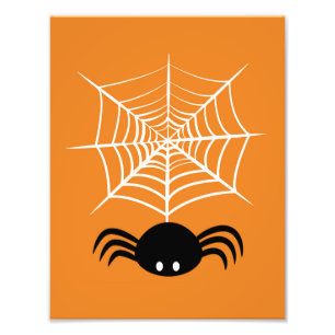 Gruselige Halloween-Spinnen-Illustration Fotodruck