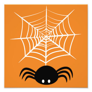 Gruselige Halloween-Spinnen-Illustration Fotodruck