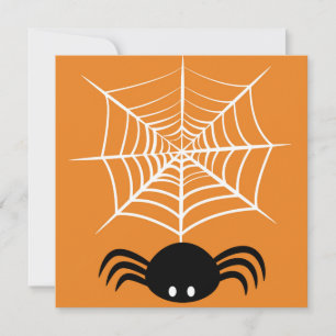 Gruselige Halloween-Spinnen-Illustration Karte