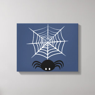 Gruselige Halloween-Spinnen-Illustration Leinwanddruck