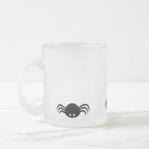Gruselige Halloween-Spinnen-Illustration Mattglastasse