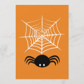 Gruselige Halloween-Spinnen-Illustration Menükarte (Rückseite)