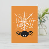 Gruselige Halloween-Spinnen-Illustration Menükarte (Stehend Vorderseite)