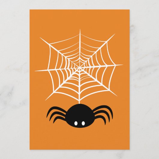 Gruselige Halloween-Spinnen-Illustration Menükarte (Vorderseite)
