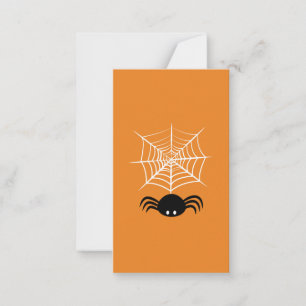 Gruselige Halloween-Spinnen-Illustration Mitteilungskarte