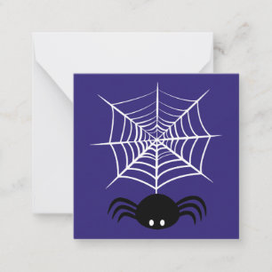 Gruselige Halloween-Spinnen-Illustration Mitteilungskarte