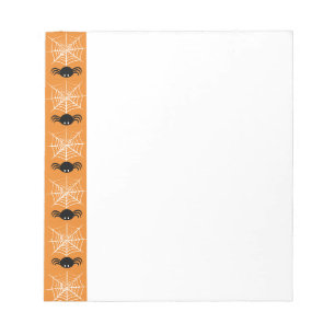 Gruselige Halloween-Spinnen-Illustration Notizblock